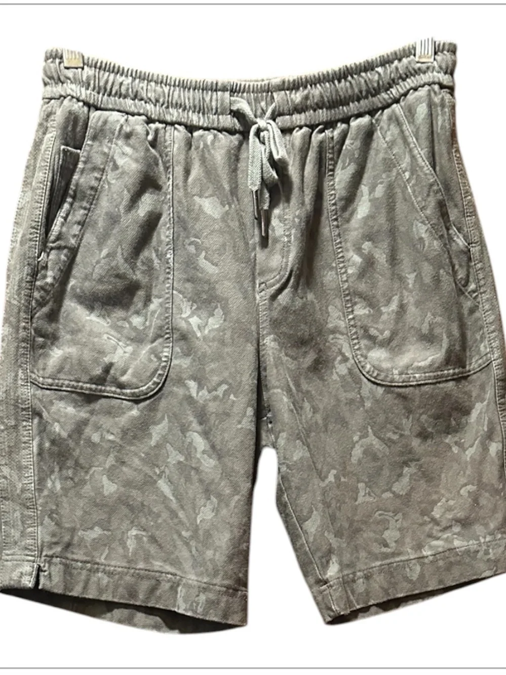 Athleta Woman’s Olive Camo Drawstring Athletic Shorts